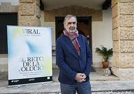 Luis Collado, antes de la charla en el Colegio de Arquitectos de Málaga.