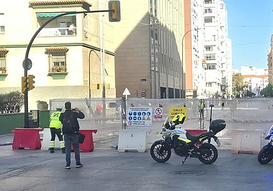 La calle Eugenio Gross, este miércoles.