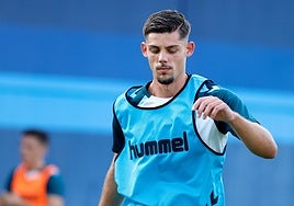 Montero, durante un entrenamiento reciente.