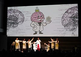 Un momento del número musical de la inauguración que fue dirigida e interpretada por alumnos de la ESAD.