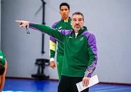 Ibon Navarro, en el último entrenamiento de la semana.