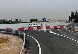 La nueva glorieta, todavía sin abrir al tráfico.