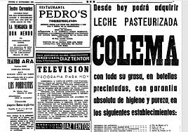 El día que la leche de Colema llegó a las tiendas de Málaga