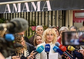 La presidenta de Amama, en su comparecencia de este viernes en Sevilla.