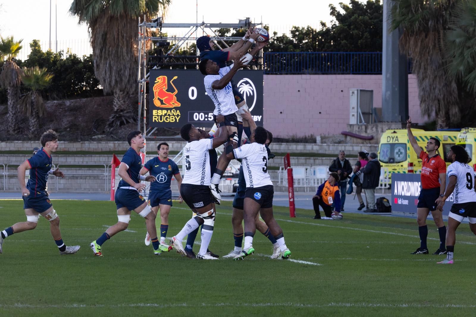 El España-Fiyi de rugby en el Ciudad de Málaga, en imágenes