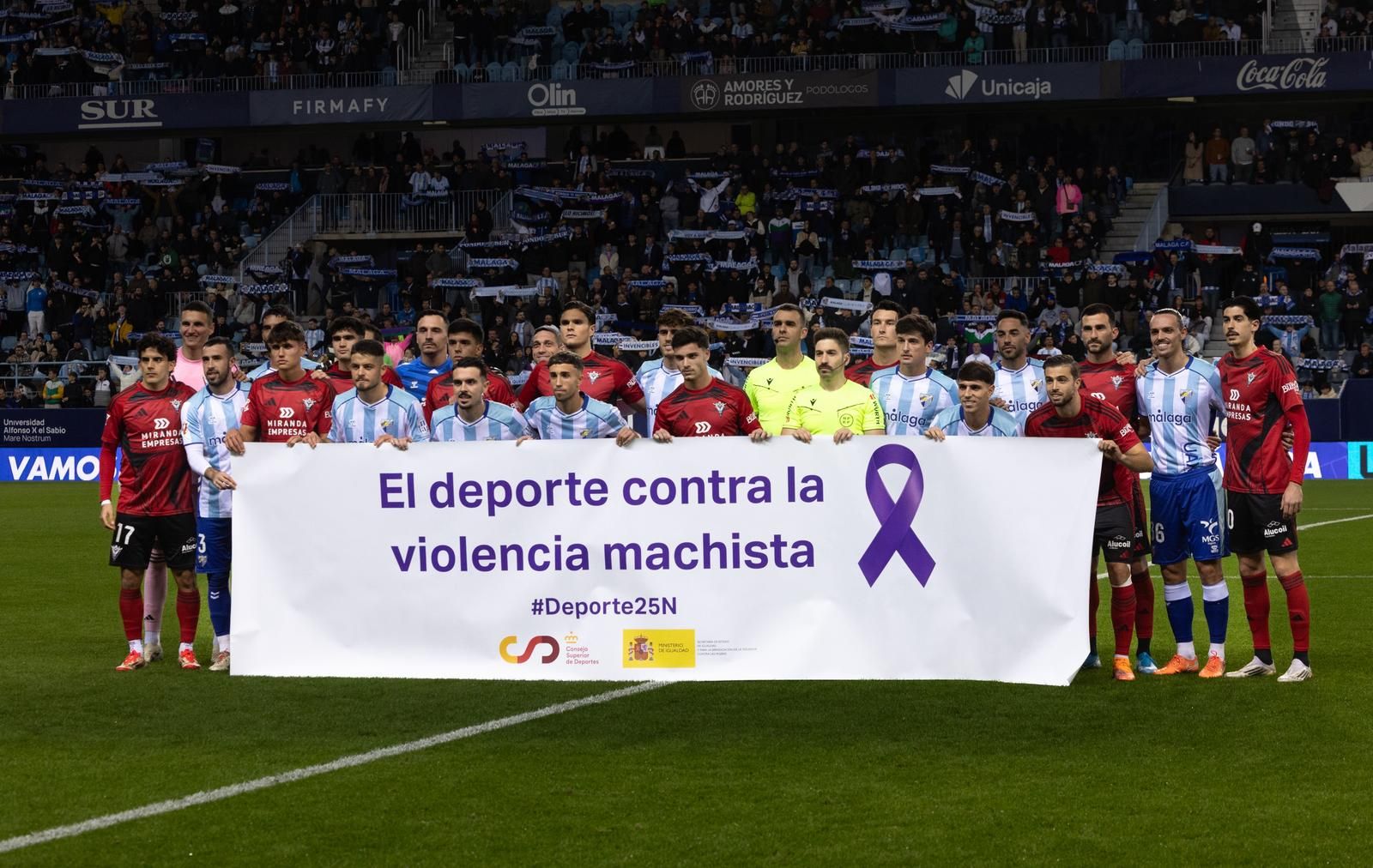 El Málaga-Mirandés, en imágenes