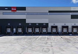 Centro logístico de la cadena DIA como el que se va a construir en el Puerto Seco.