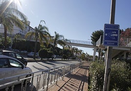 Nuevo radar antes de la rotonda de la Marcha Verde, en sentido Benalmádena.