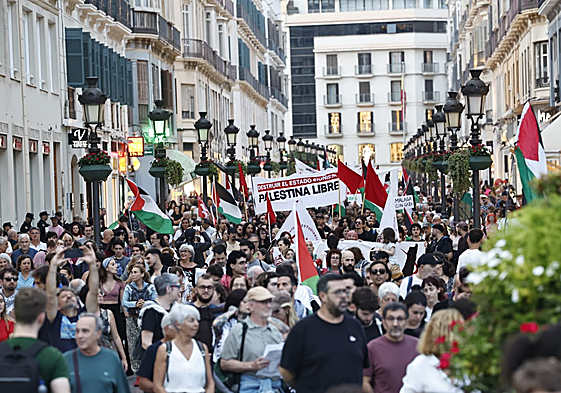 Una de las últimas movilizaciones por Palestina en Málaga.