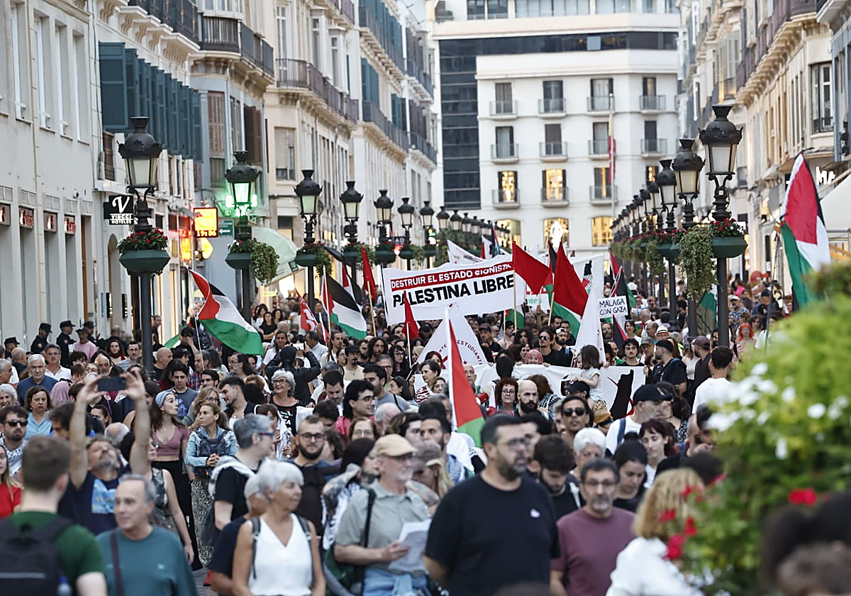 Una de las últimas movilizaciones por Palestina en Málaga.