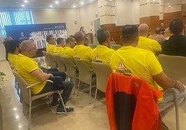 Policías locales, del sindicato Sppme, durante el pleno de la Corporación Municipal del pasado 14 de noviembre.