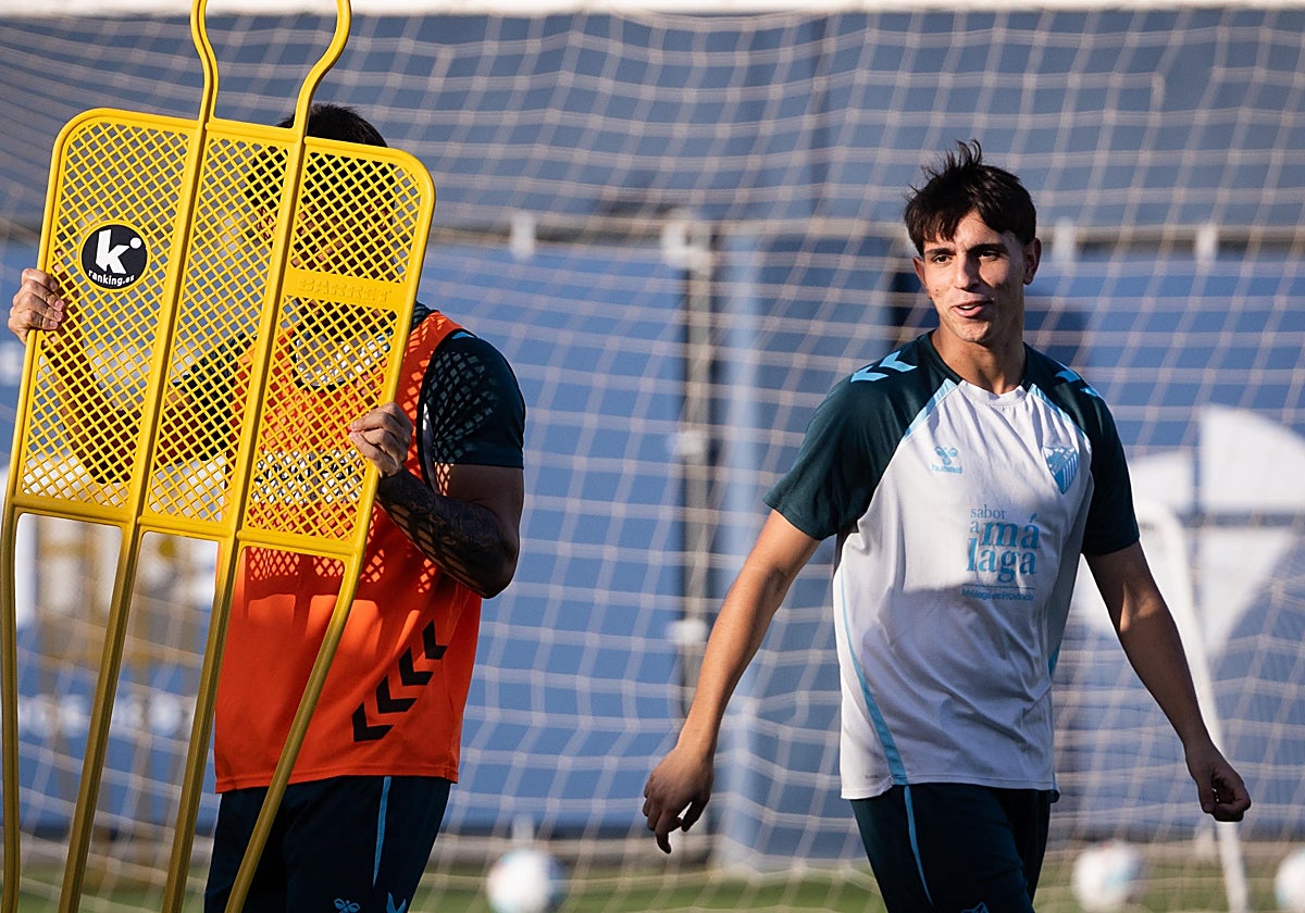 Izan Merino, en un entrenamiento reciente.