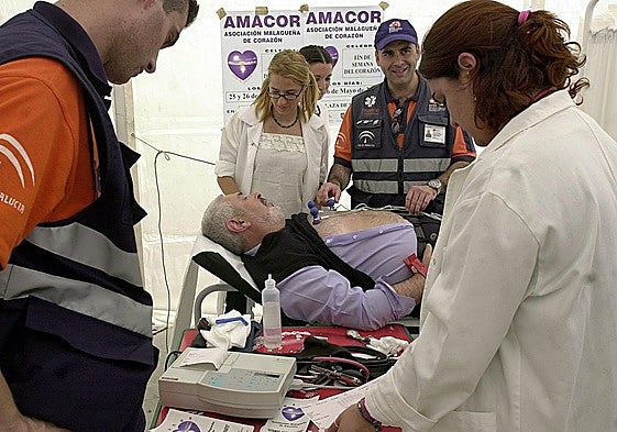 Realización de un electrocardiograma.