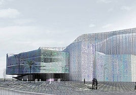 Recreación del proyecto del Auditorio, en la plataforma portuaria de San Andrés.