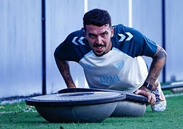 Joaquín Muñoz, en un entrenamiento de la pretemporada.
