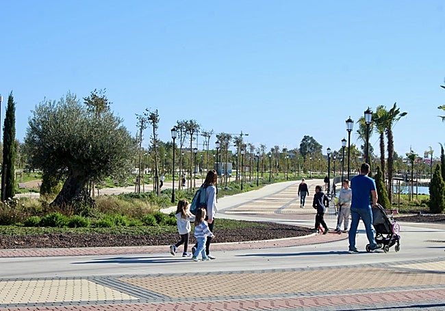 Interior del parque durante una de las pruebas de carga con apertura parcial.