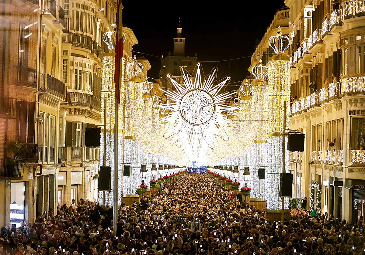 Luces de Navidad 2025 en Calle Larios.