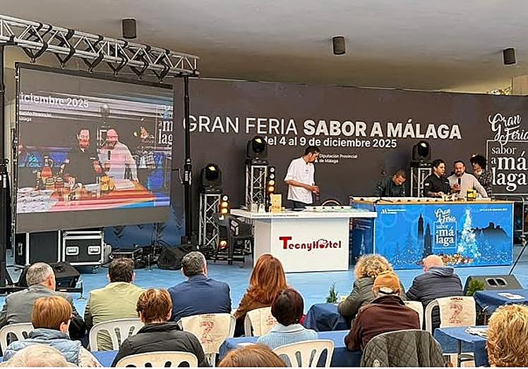 Un momento del showcooking de los chefs Santi Vicente y Diego Gallegos.