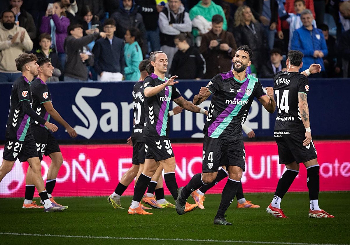 Galilea celebra su gol, conseguido en el primer tiempo.
