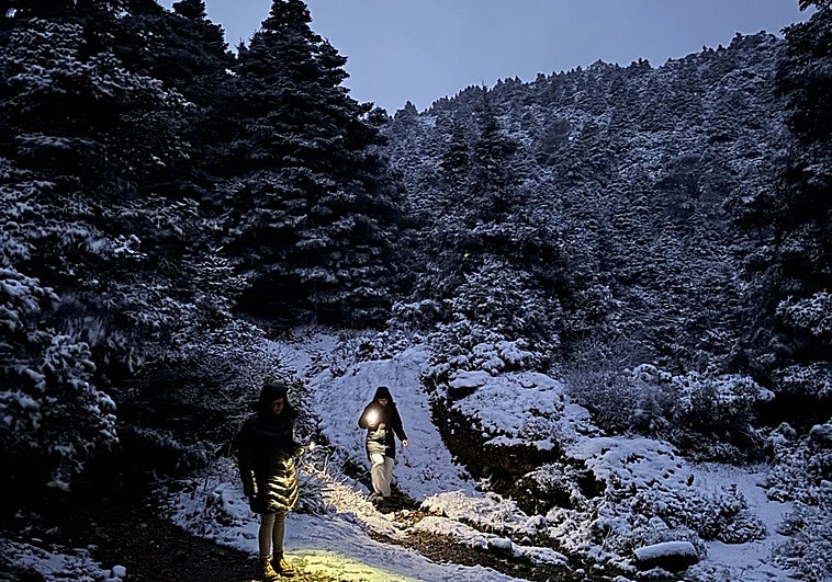 Una sucesión de borrascas deja nieve en las montañas y frío en las costas de Málaga
