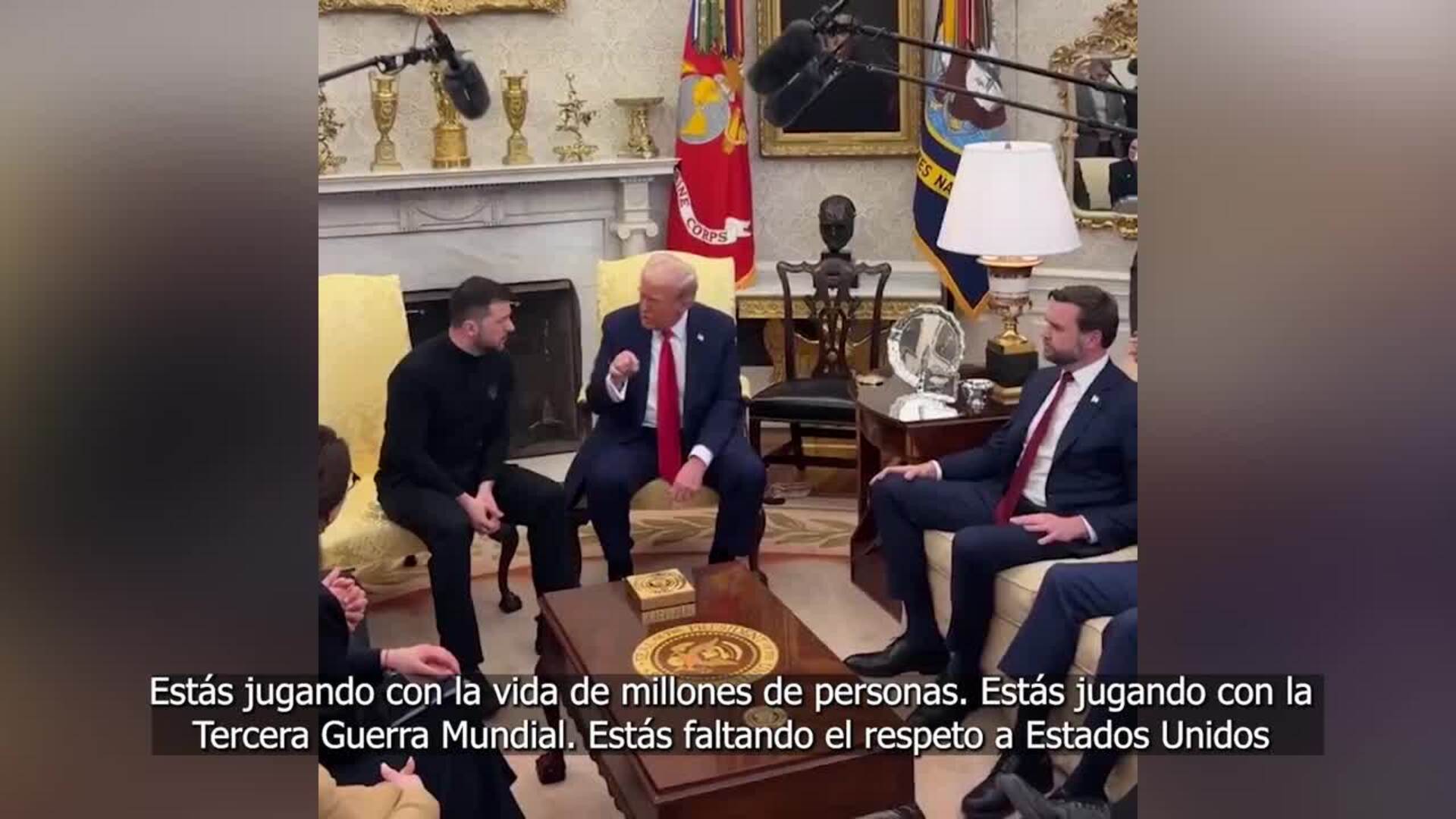 Trump avisa a Zelenski de que juega con "la III Guerra Mundial" en una tensa discusión