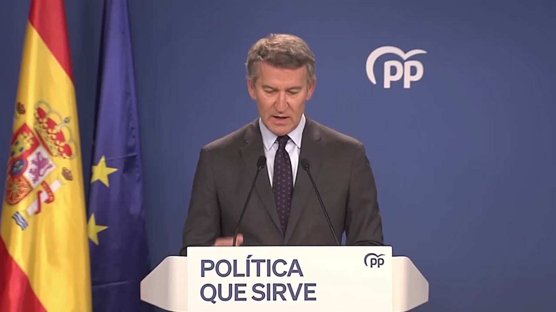 Feijóo anuncia una protesta el día 8 contra la "corrupción" de Sánchez