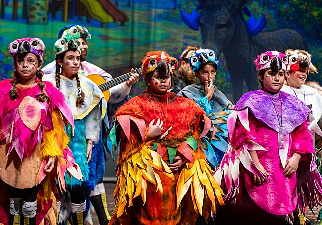 Murga infantil 'Una murga y pico' en la séptima preliminar del COAC 2026.