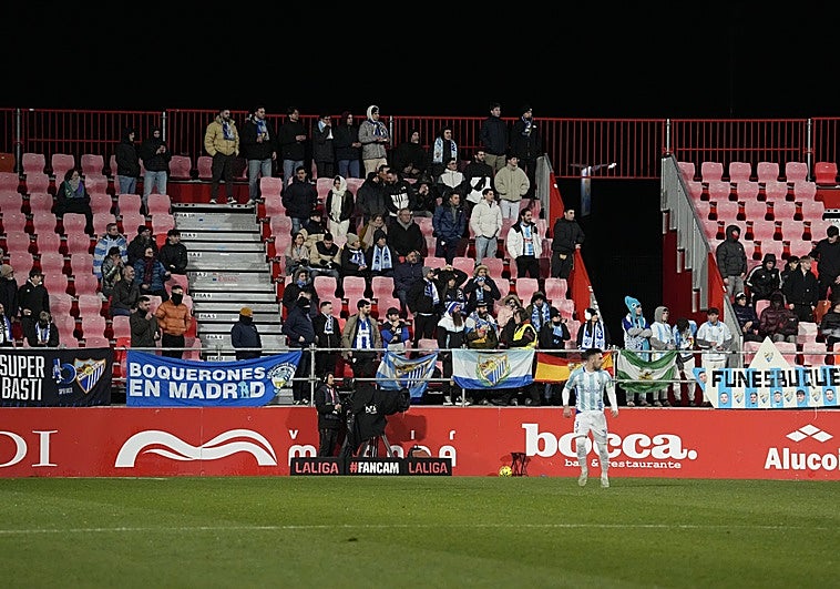 El Mirandés deja fuera a tres aficionados del Málaga que se desplazaron con su equipo