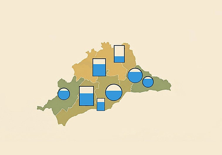 Estado de los embalses de Málaga el domingo, 29 de marzo de 2026