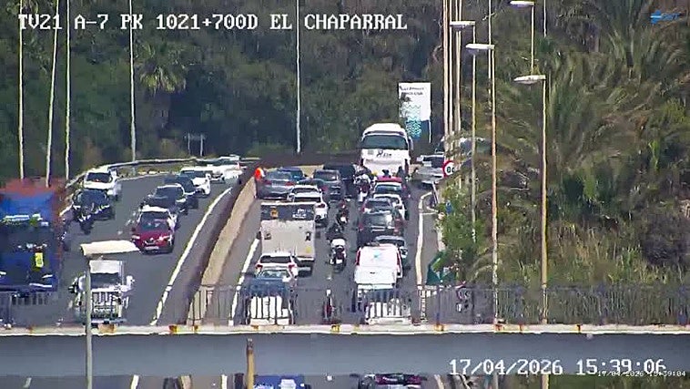 Un accidente en la A-7 a la altura de Mijas provoca retenciones en sentido Málaga