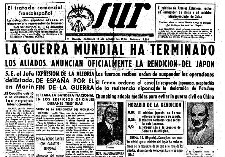 «La Guerra Mundial ha terminado»: así contó SUR la victoria de los aliados y la rendición de Japón