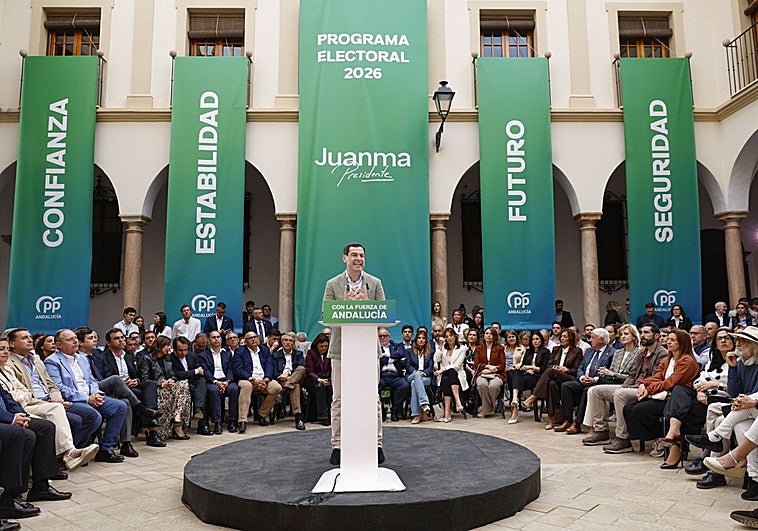 Juanma Moreno apela a la confianza de los no convencidos para evitar el bloqueo