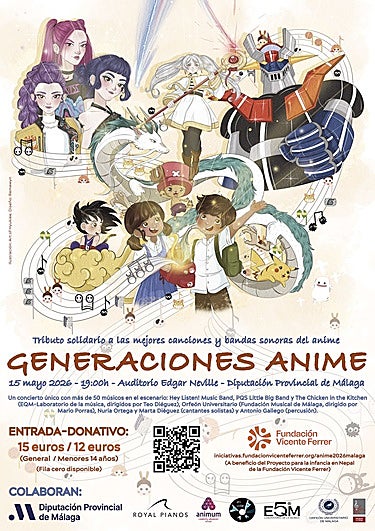 La música de los mejores 'anime', en un concierto solidario organizado por la Fundación Vicente Ferrer