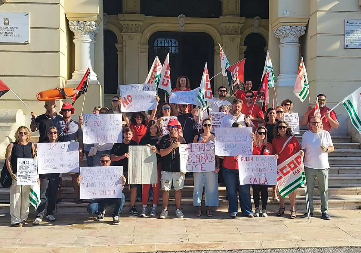 La atención de emergencias 080 y 092 de Málaga, al borde de una huelga indefinida