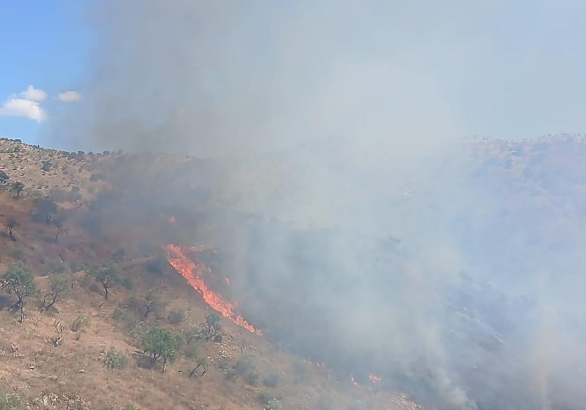 Declarado un incendio en el paraje Venta El Corte, en Casabermeja