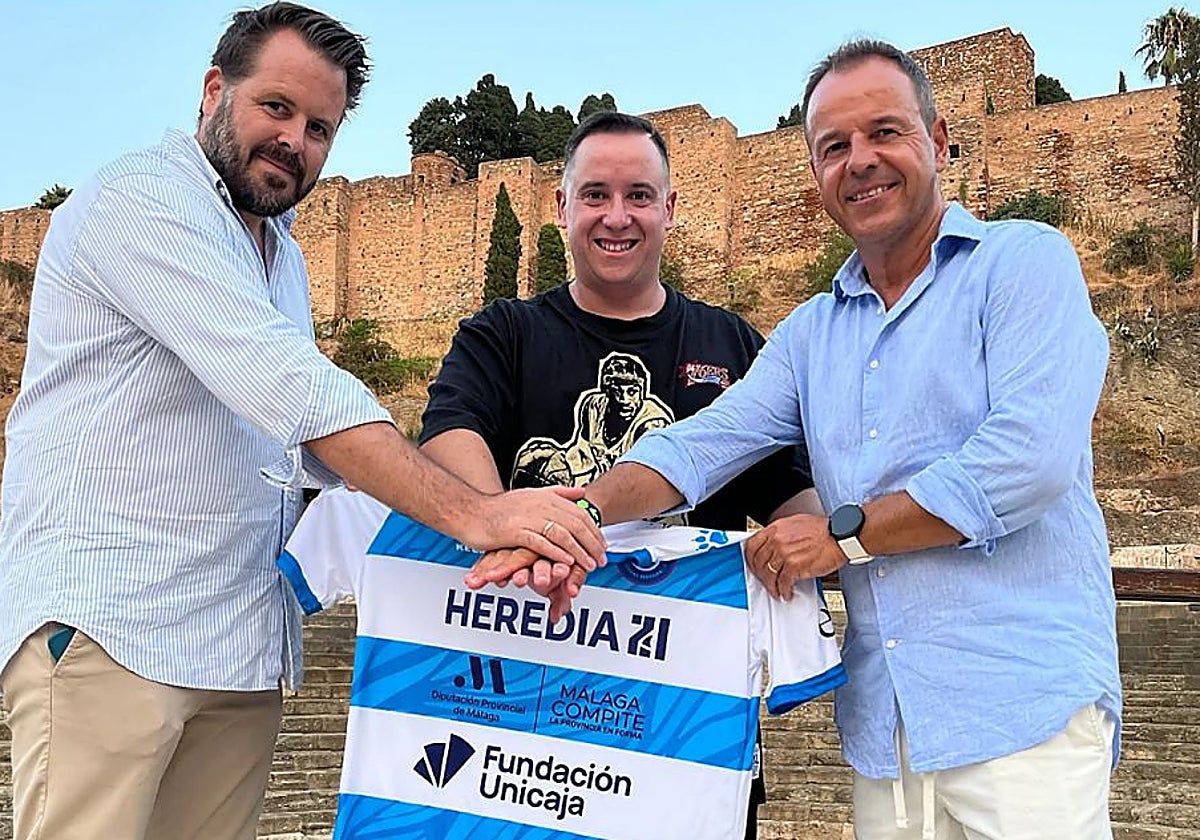 José Carlos Rodríguez, Manu Heredia y Tete, en la presentación de la nueva propiedad.