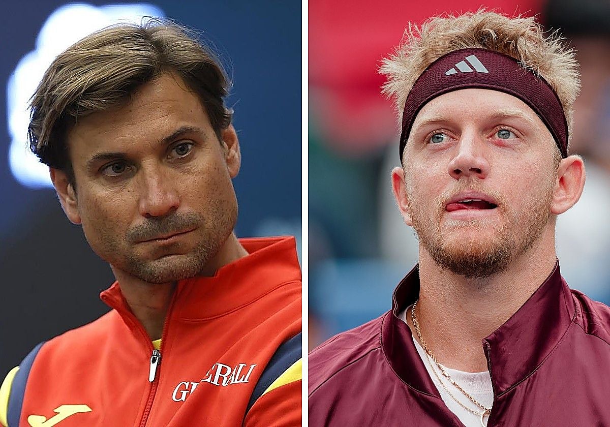 David Ferrer y Alejandro Davidovich.
