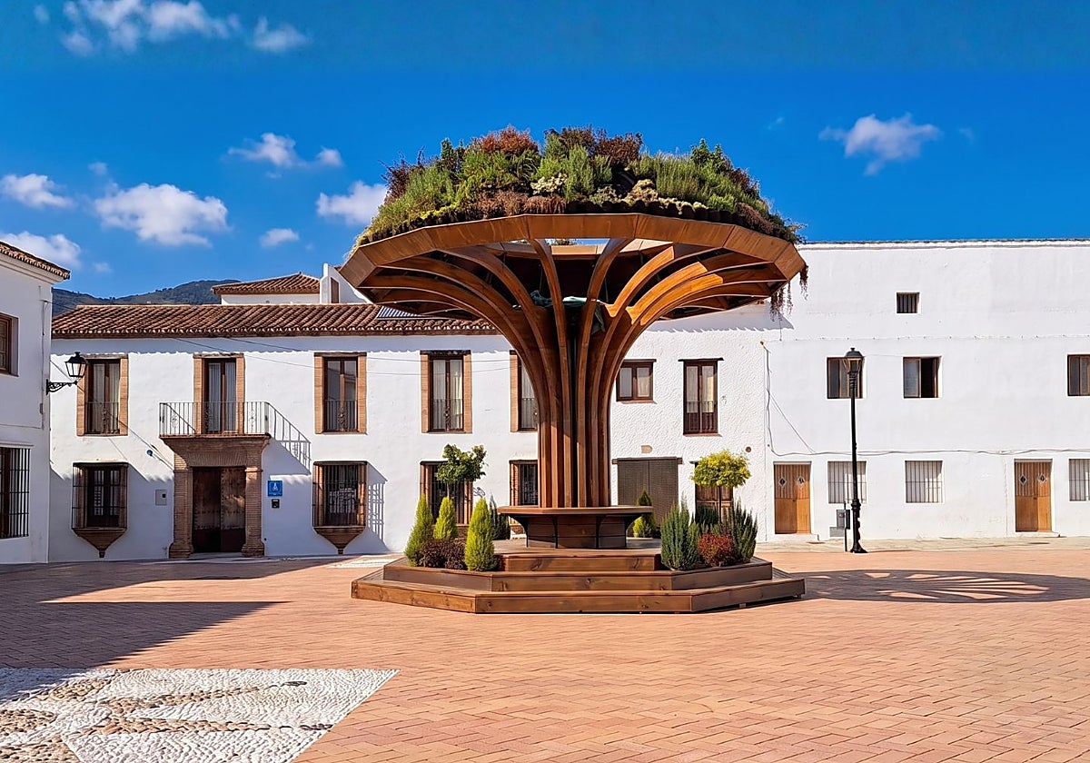 Un 'árbol' con inteligencia artificial echa raíces en Benarrabá para combatir el calor