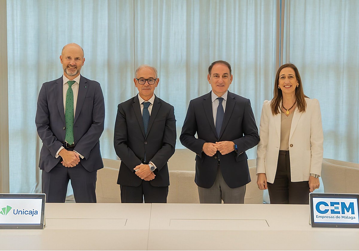 Unicaja renueva su acuerdo con CEM para reforzar la financiación y el acompañamiento a 40.000 empresas y autónomos de Málaga