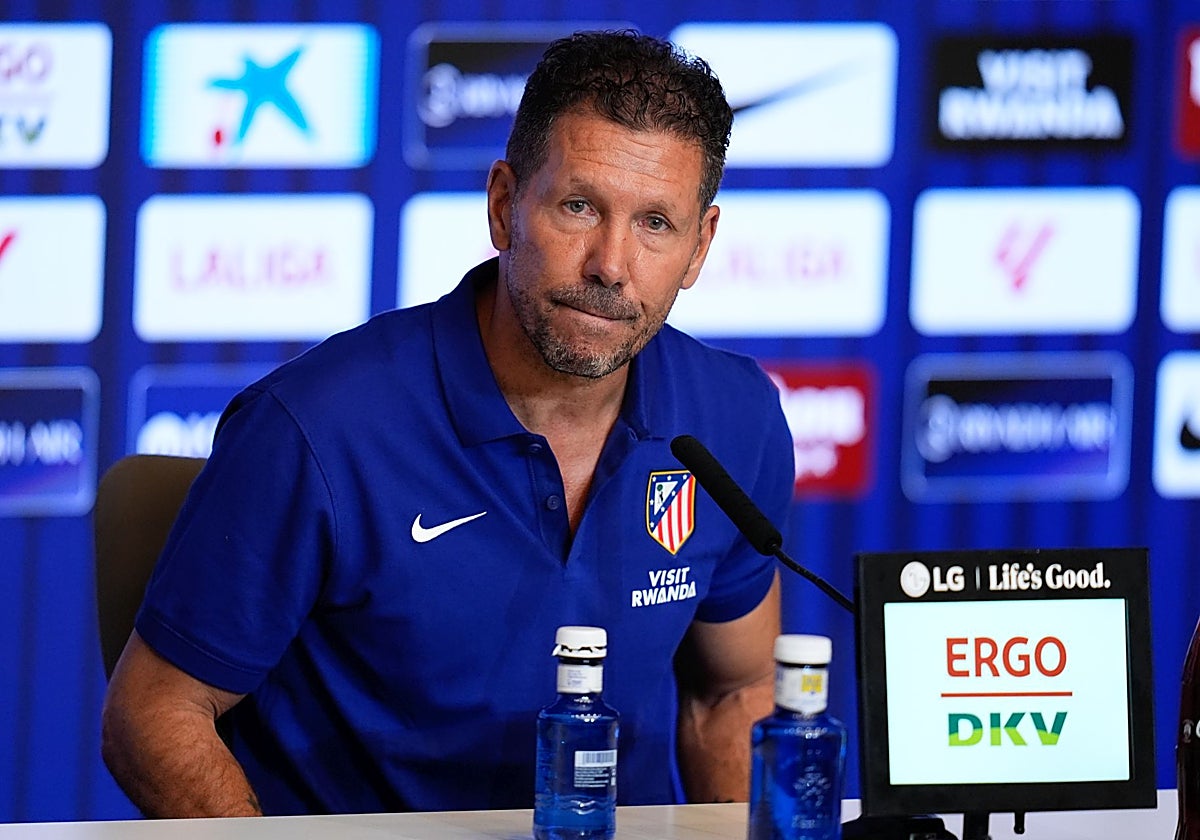 Simeone: sin palabras sobre el Málaga, abocado a hablar de Julián Álvarez