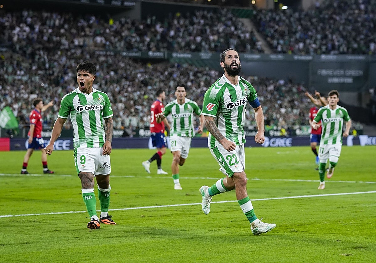 Isco celebra uno de sus dos goles frente a Osasuna.