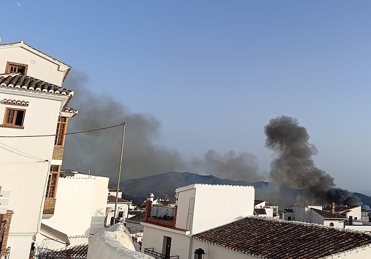 Declarado un incendio forestal en Canillas de Aceituno