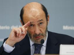 El ministro del Interior, Alfredo Pérez Rubalcaba. /Efe
