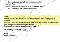 Los e-mails más comprometedores para el Rey en el 'caso Urdangarin'