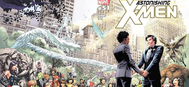 Imagen cedida por Marvel de la portada del último número del cómic 'Astonishing X-Men'. / Efe