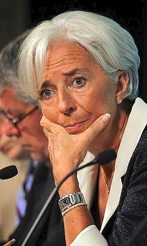 Christine Lagarde, ayer en Washington. / A. Wong (Afp)