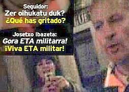 Ibazeta, en el momento del enfrentamiento con los seguidores.