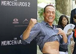 Jean-Claude van Damme en el estreno de 'Los Mercenarios. / Efe | EUropa Press