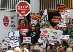 Miembros de la Plataforma de Afectados por la Hipoteca (PAH) manifestándose / Kai Försterling (Efe)