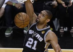 Duncan, durante la final de la NBA ante Miami. / Ap